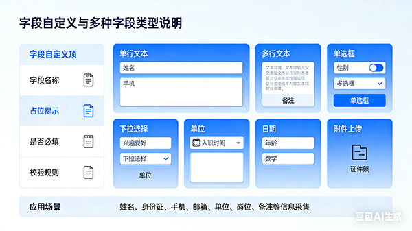 报名字段配置界面