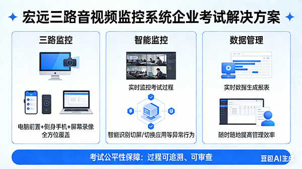 三路音视频监控系统界面